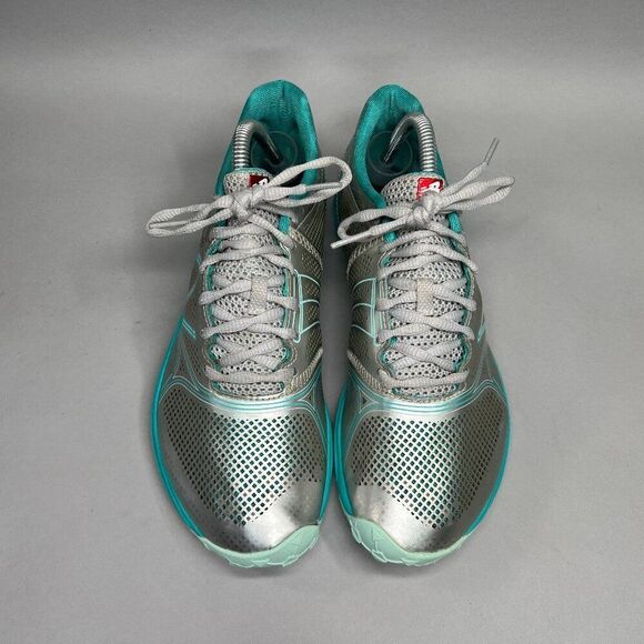 New Balance 110 Trail Running Shoes Women's Size 9.5 Silver & Turquoise Sneakers - Picture 3 of 12
